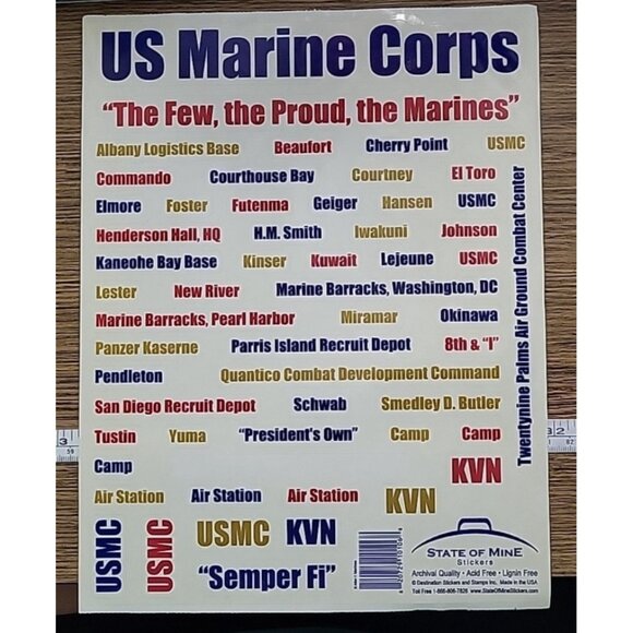 MIXED LOT Marines Jolee's EK Creative Memories in Uniform Design Stickers USA - Picture 11 of 16